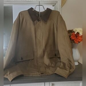 Consensus Outerwear Men's Brown Jacket with Dark Collar